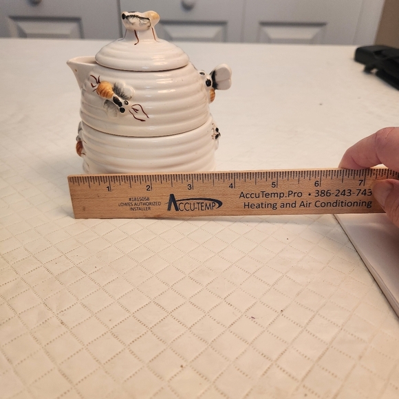 Beehive Creamer And Sugar 3 Piece Set Made In Japan - Picture 10 of 13